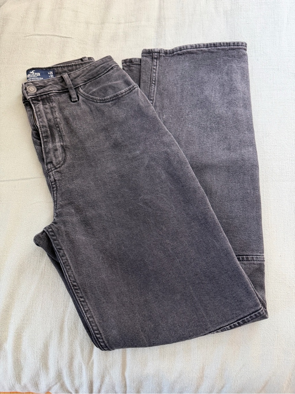 Hollister Women's High-Rise Washed Charcoal Jeans